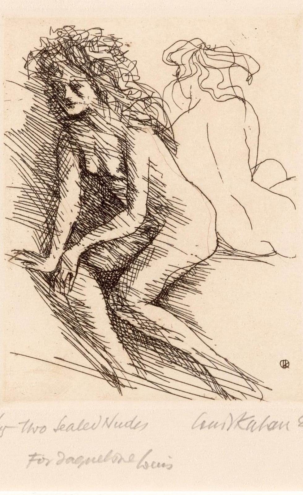 Louis Kahan comparable auction result: louis kahan 1905 2002 two seated nudes 1983