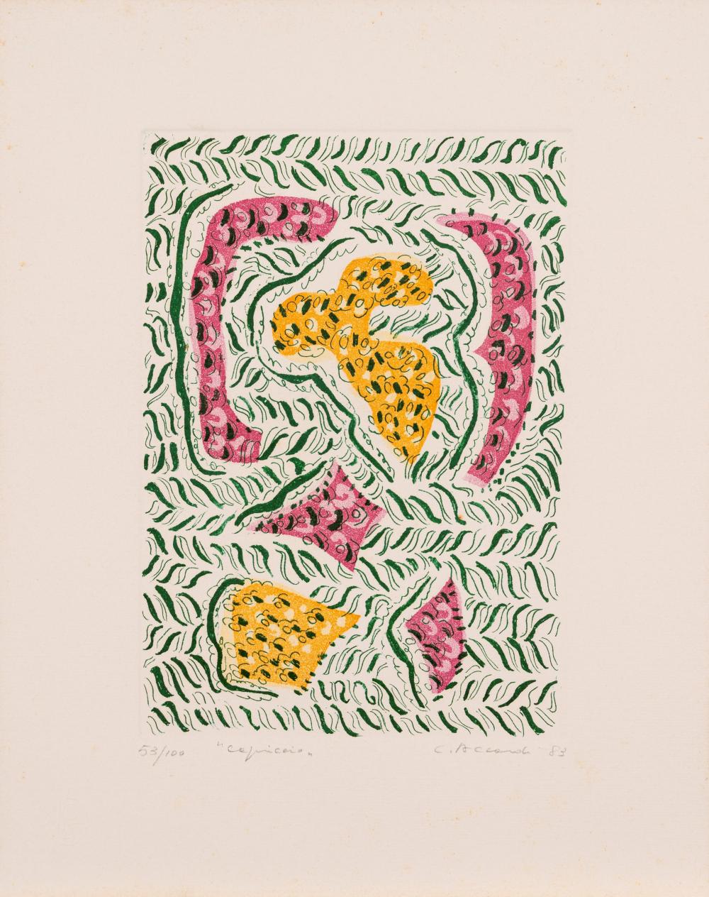 Carla Accardi comparable auction result: carla accardi trapani 1924 roma 2014 capriccio 1983