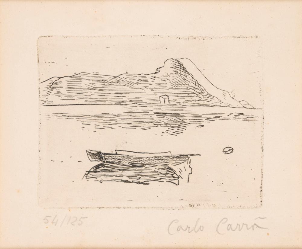 Carlo (1881) Carrà comparable auction result: carlo carr quargnento 1881 milano 1966 lago maggiore