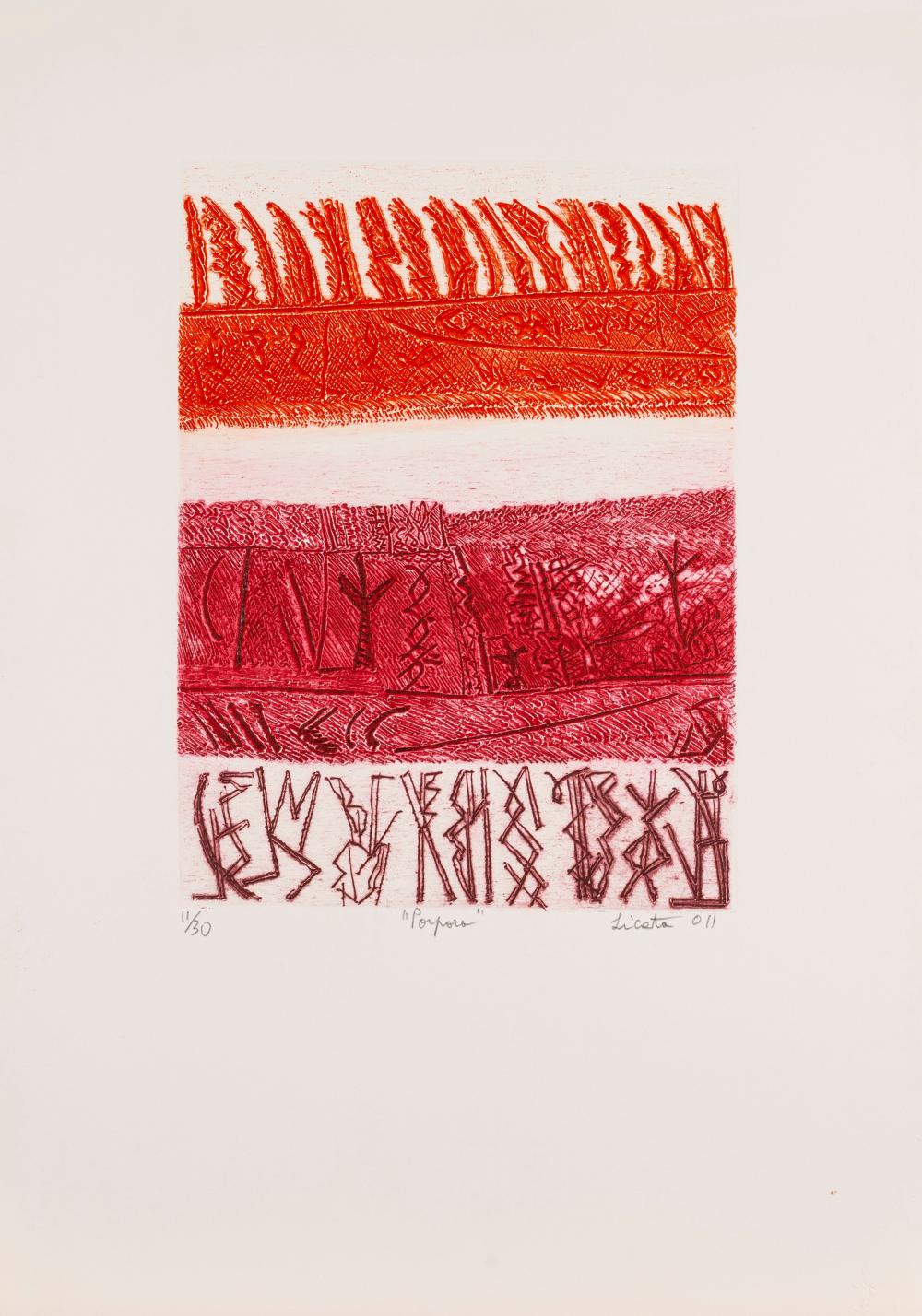 Riccardo Licata comparable auction result: riccardo licata torino 1929 venezia 2014 porpora 2011