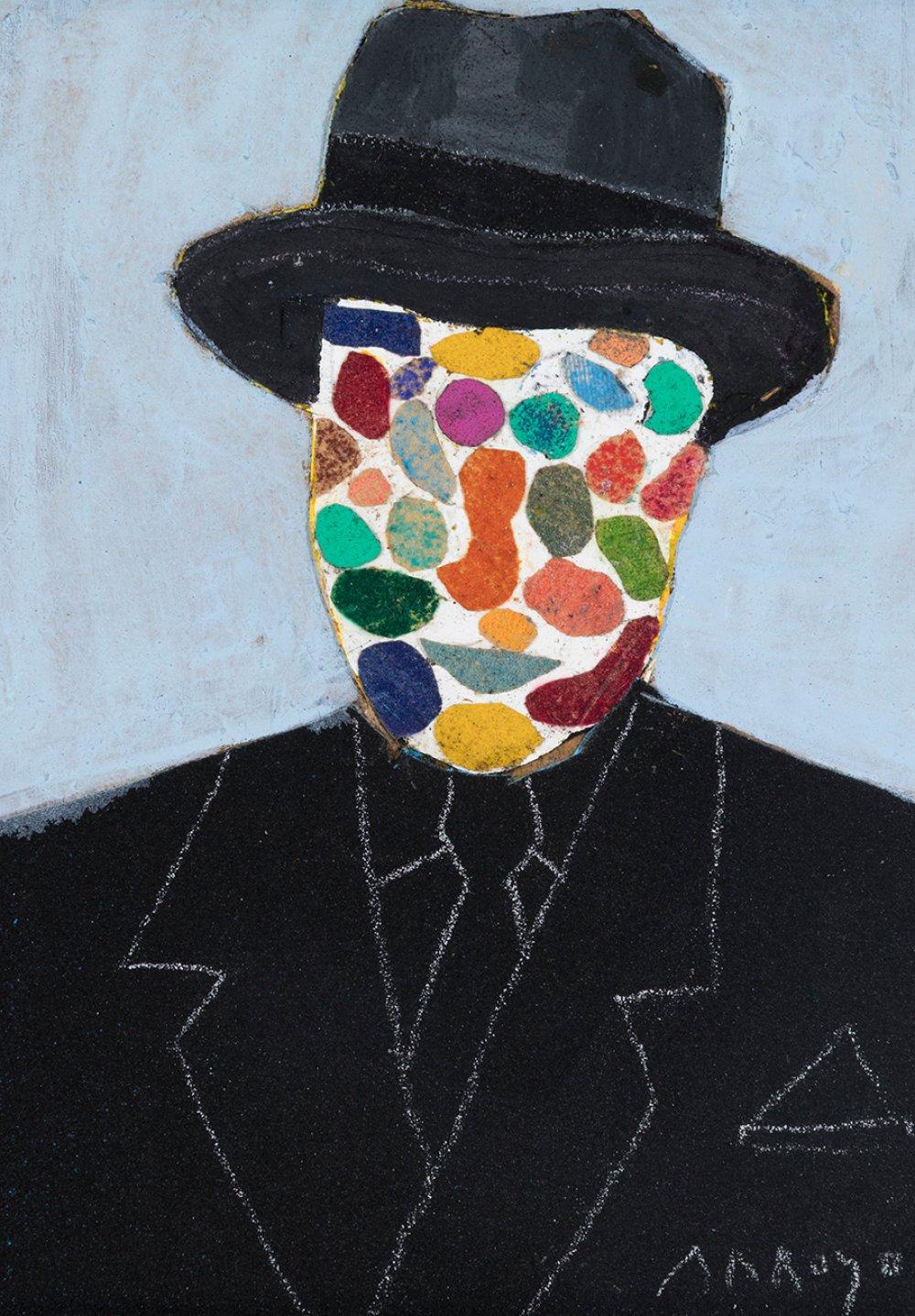 Eduardo Arroyo comparable auction result: eduardo arroyo madrid 1937 2018 untitled mixed media and collage on wood signed in the lower right corner
