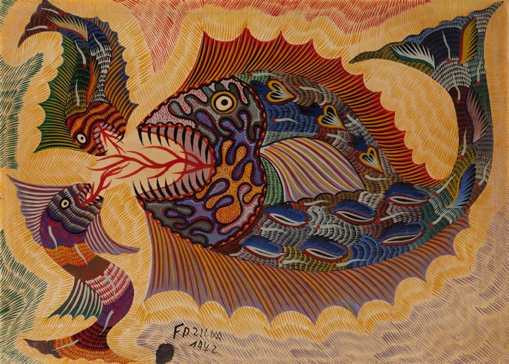 chico da silva brazil ca 1910 1985 untitled 1972 gouache on canvas signed and dated in the lower left corner · Setdart Auction House · 2026-07-14 Chico Da Silva comparable auction result: chico da silva brazil ca 1910 1985 untitled 1972 gouache on canvas signed and dated in the lower left corner