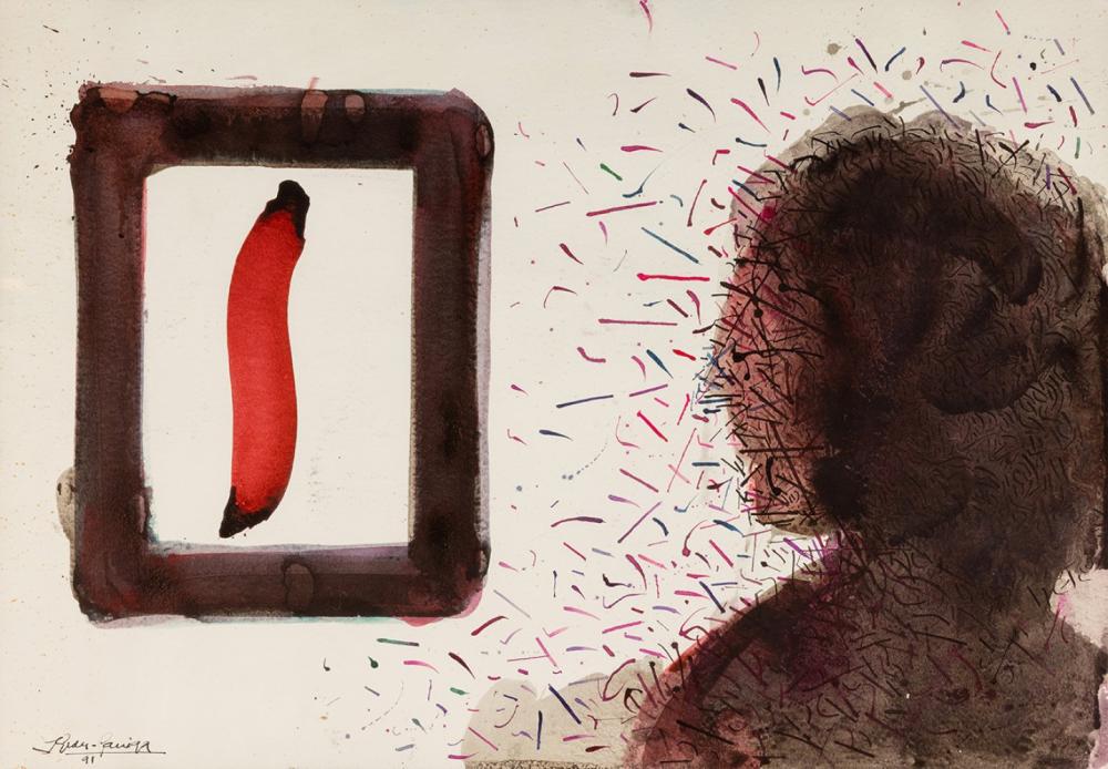 Josep Grau-Garriga comparable auction result: josep grau garriga sant cugat del vall s 1929 angers france 2011 composition 1991 mixed media on paper signed and dated in the lower left corner