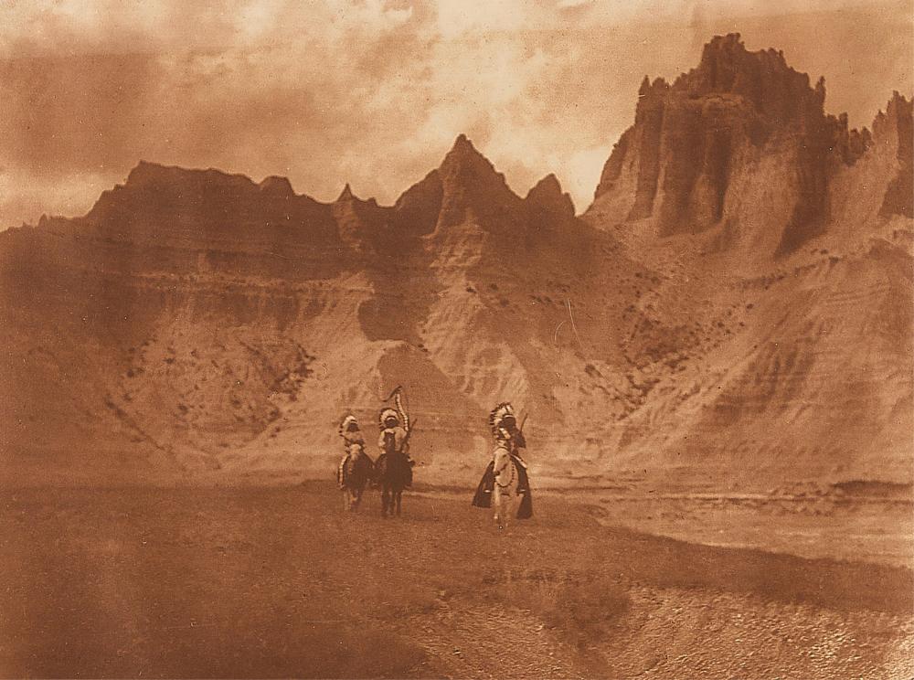 Edward Sheriff Curtis comparable auction result: edward curtis in the bad lands photogravure