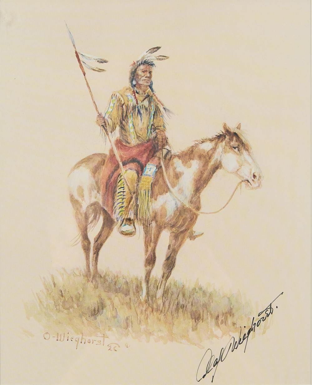 Olaf Wieghorst comparable auction result: olaf wieghorst the nomad print