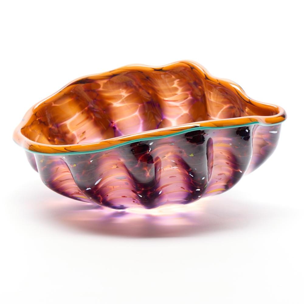 Dale Patrick Chihuly comparable auction result: dale chihuly ginger plum macchia glass seaform