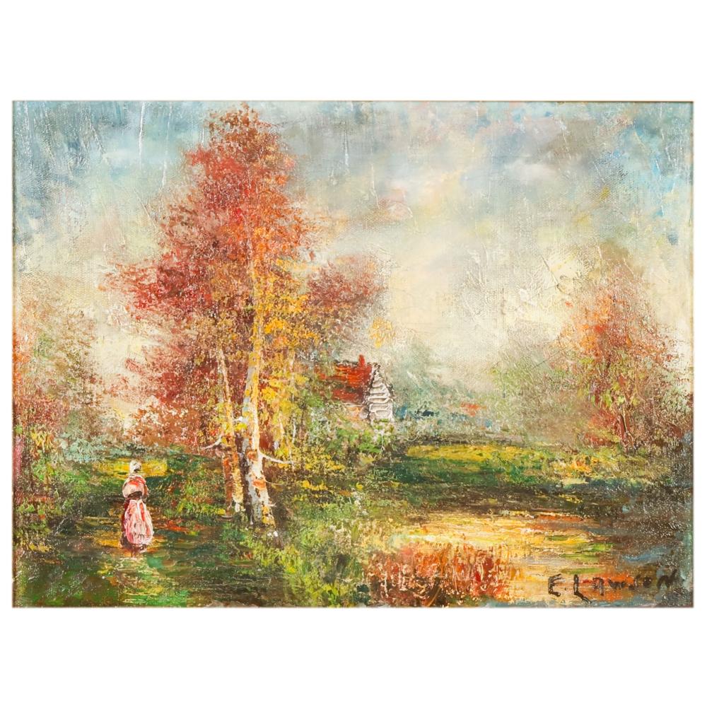 ernest lawson 1873 1939 figural landscape painting · Hill Auction Gallery · 2026-07-15 Ernest Lawson comparable auction result: ernest lawson 1873 1939 figural landscape painting