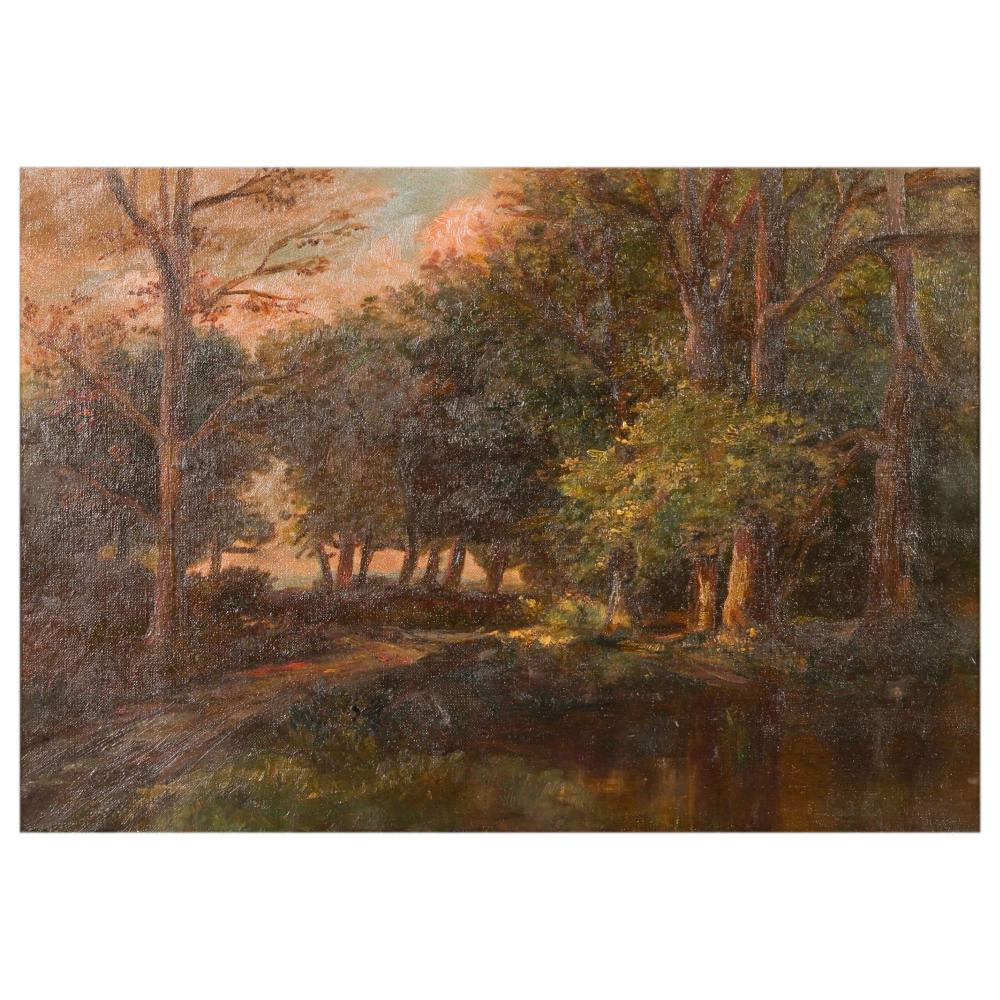 Frank Waller comparable auction result: frank waller 1842 1923 forest landscape painting