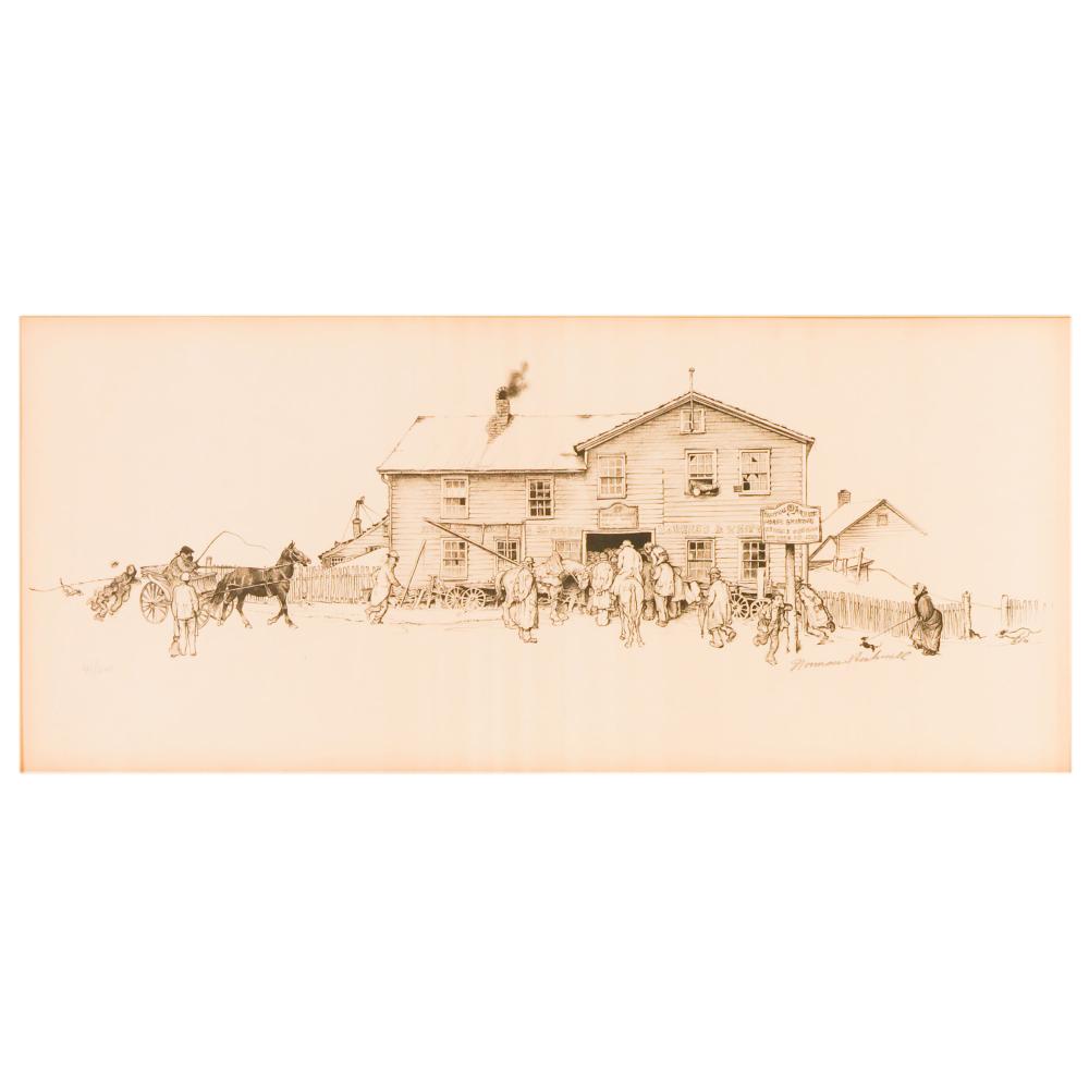 Rockwell 1894-1978 Blacksmith LE Lithograph SIGNED sold by Hill Auction Gallery, lot 218 — auction record photograph