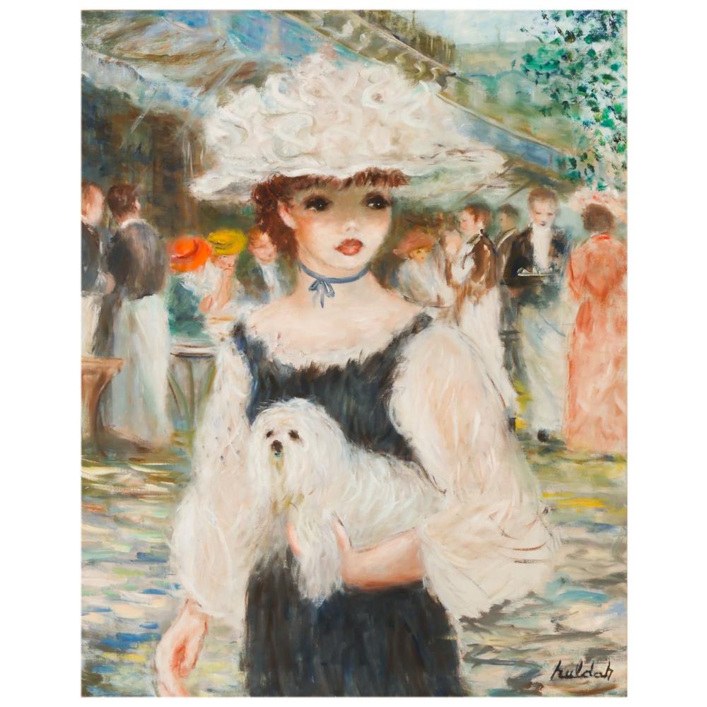 Huldah Jeffe 1901-2001 "Leisurely Stroll" Painting sold by Hill Auction Gallery, lot 221 — auction record photograph