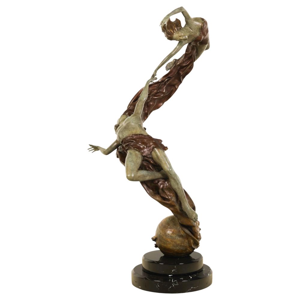 Howard Jason comparable auction result: howard jason b1968 dancing couple bronze sculpture