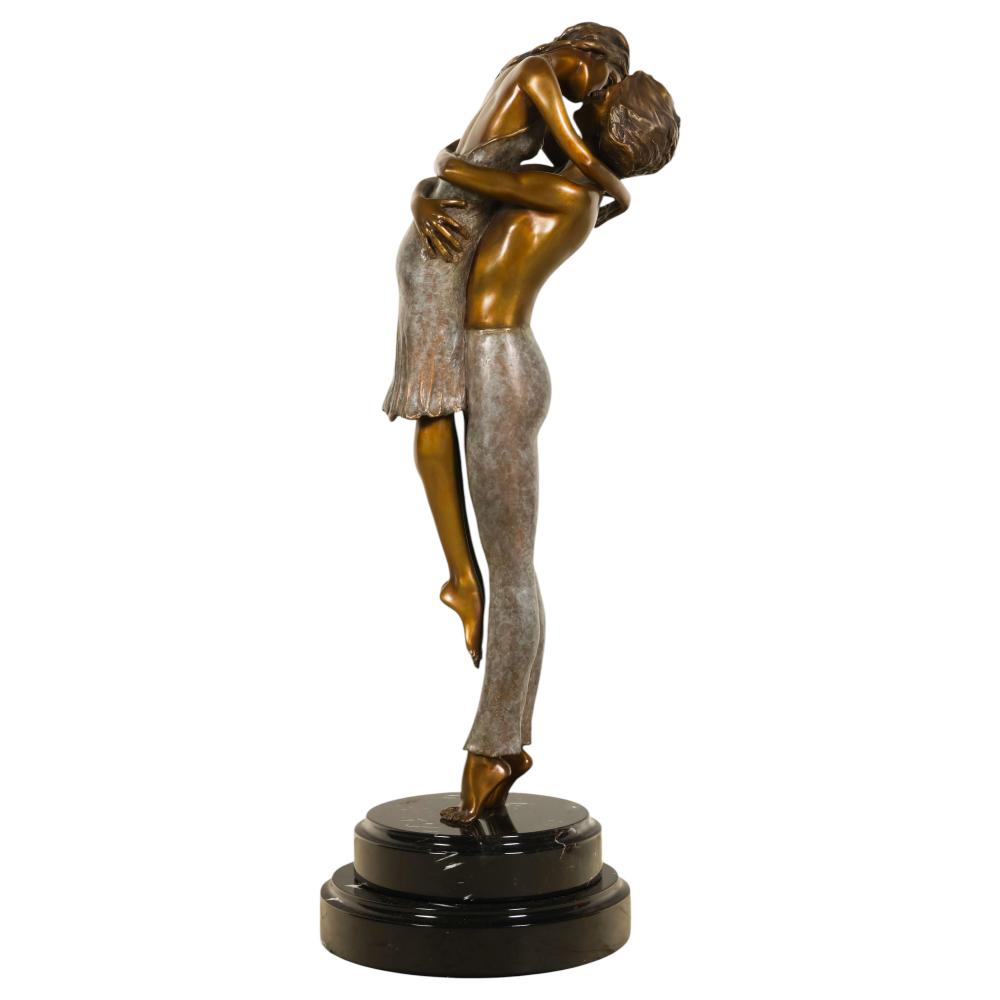 mario jason b 1938 kissing couple bronze sculpture · Hill Auction Gallery · 2026-07-15 Mario Jason comparable auction result: mario jason b 1938 kissing couple bronze sculpture