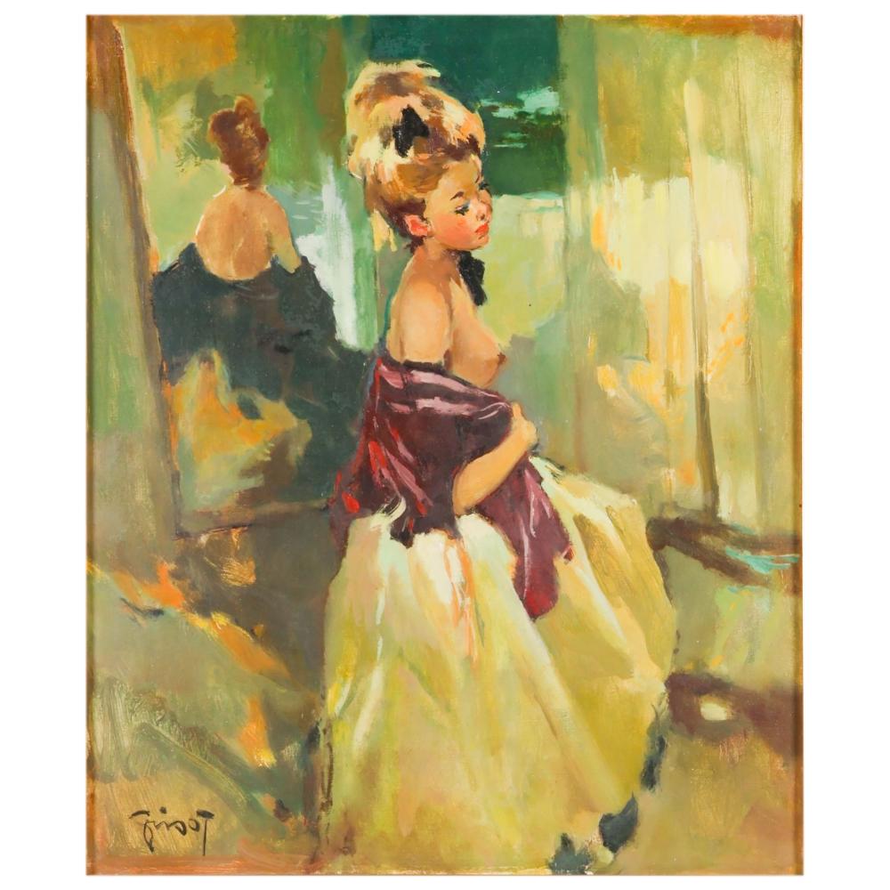 Pierre Grisot comparable auction result: pierre grisot 1911 1995 semi nude woman painting