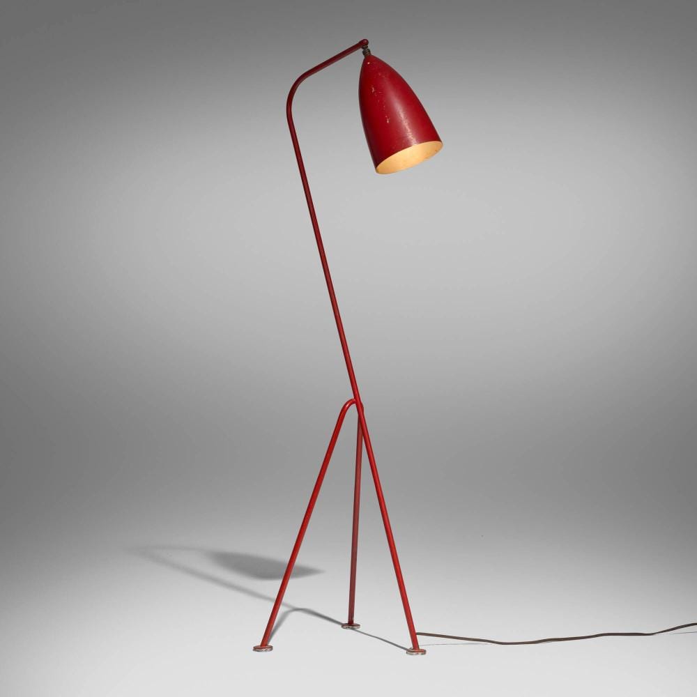 Greta Magnusson Grossman comparable auction result: greta magnusson grossman grasshopper floor lamp