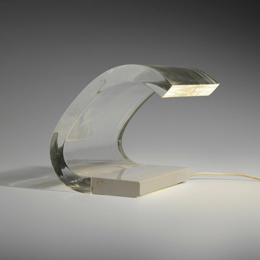 Joe Colombo comparable auction result: joe colombo acrilica table lamp