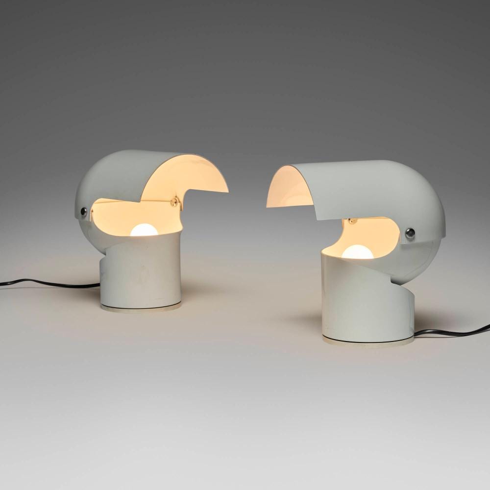 Gai Aulenti comparable auction result: gae aulenti pileino table lamps pair