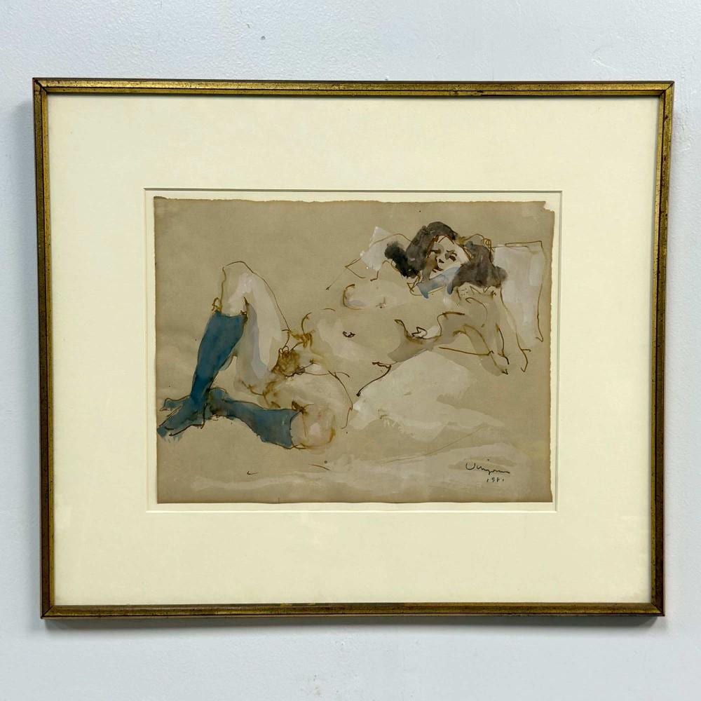hank virgona american 1929 2019 reclining nude with blue stockings 1981 · Lion and Unicorn · 2026-07-01 Hank Virgona comparable auction result: hank virgona american 1929 2019 reclining nude with blue stockings 1981
