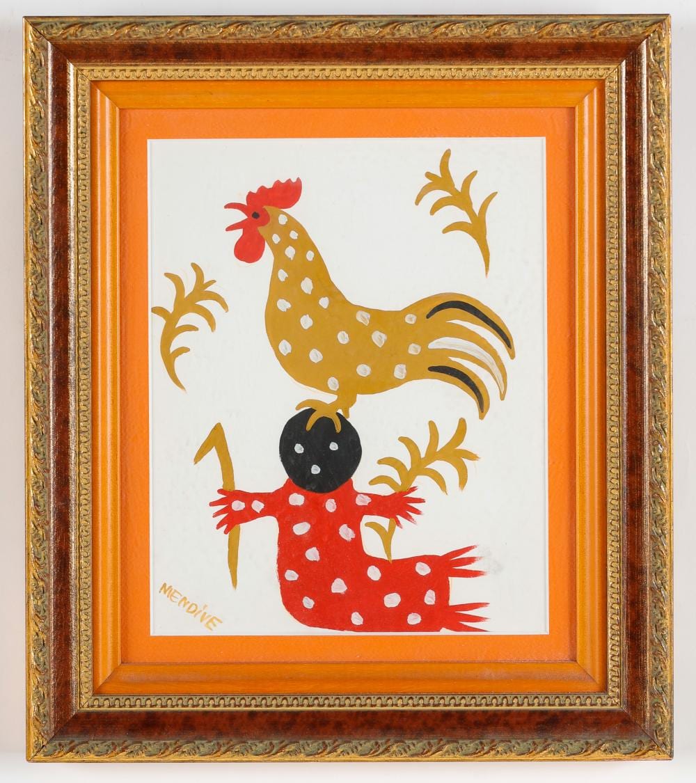 Manuel Mendive comparable auction result: manuel mendive cuban cuba figure and rooster