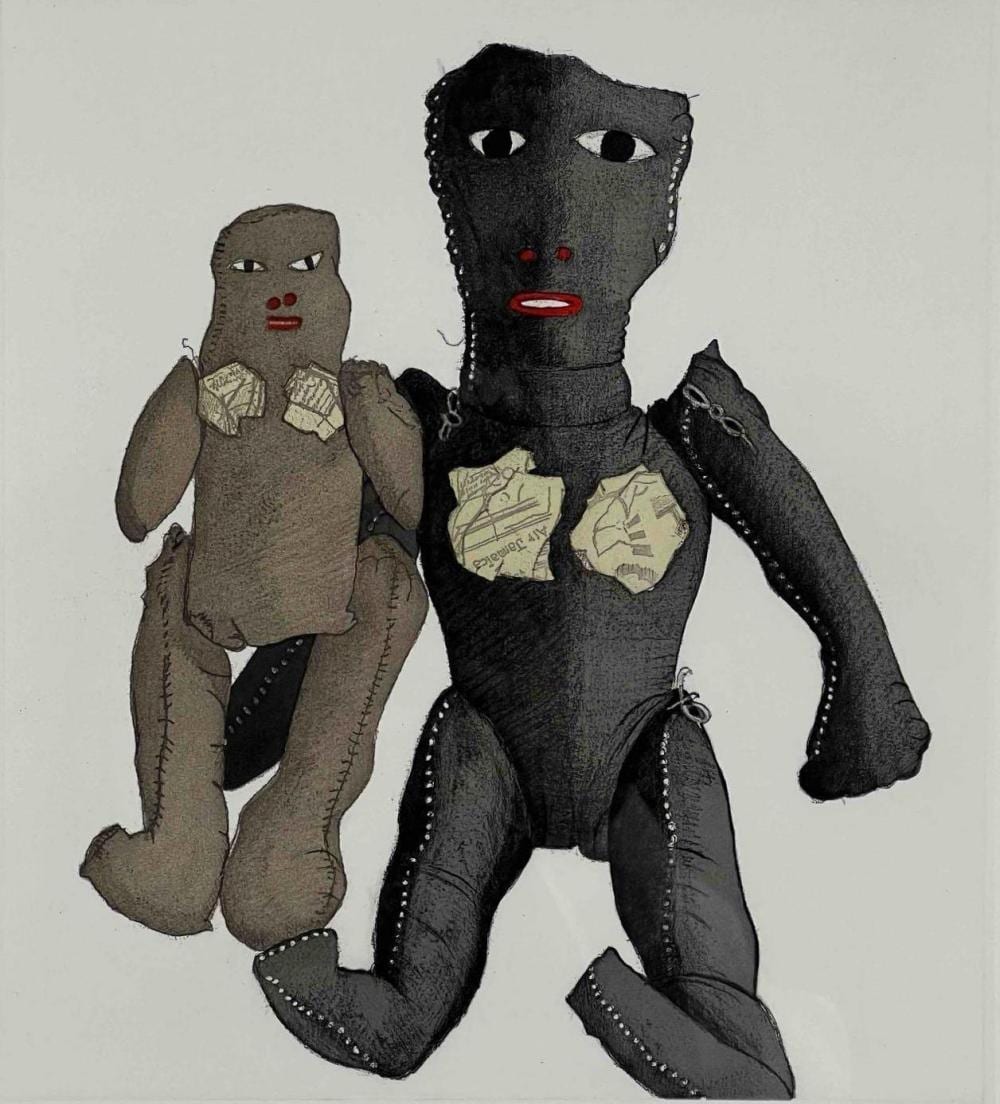 Beth Van Hoesen comparable auction result: beth van hoesen american 1926 2010 haitian dolls etching with aquatint