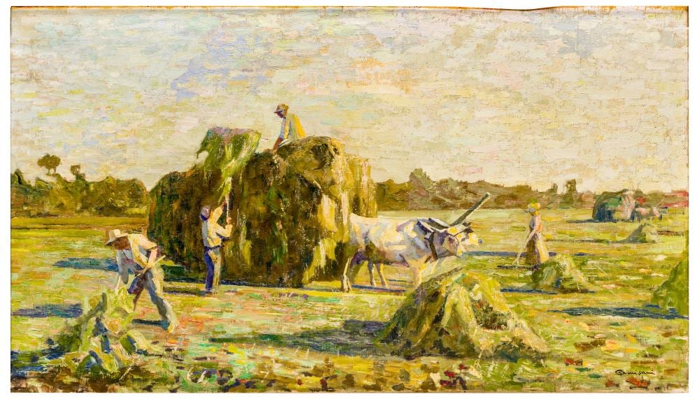 Giuseppe Amisani comparable auction result: giuseppe amisani 1881 1941 la raccolta del fieno