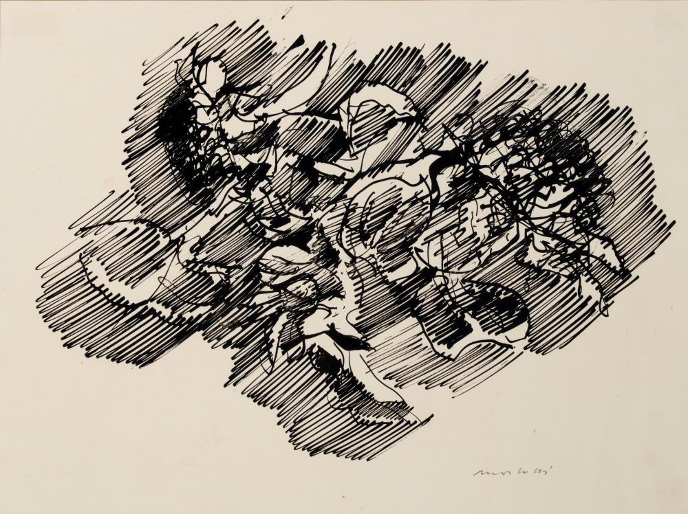 Ennio Morlotti comparable auction result: ennio morlotti lecco 1910 milano 1992 sunflowers 1972