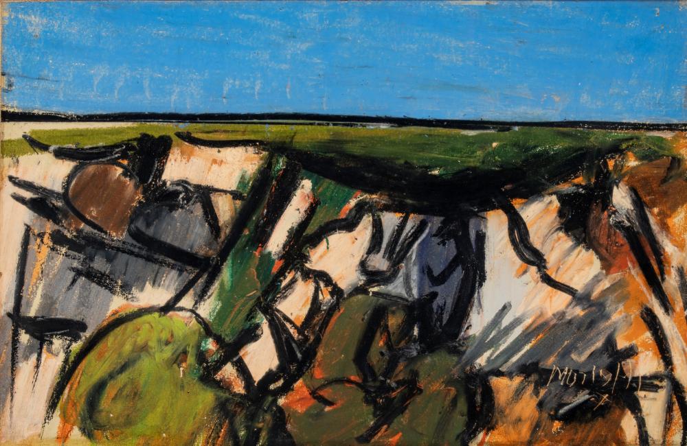 Ennio Morlotti comparable auction result: ennio morlotti lecco 1910 milano 1992 rocce