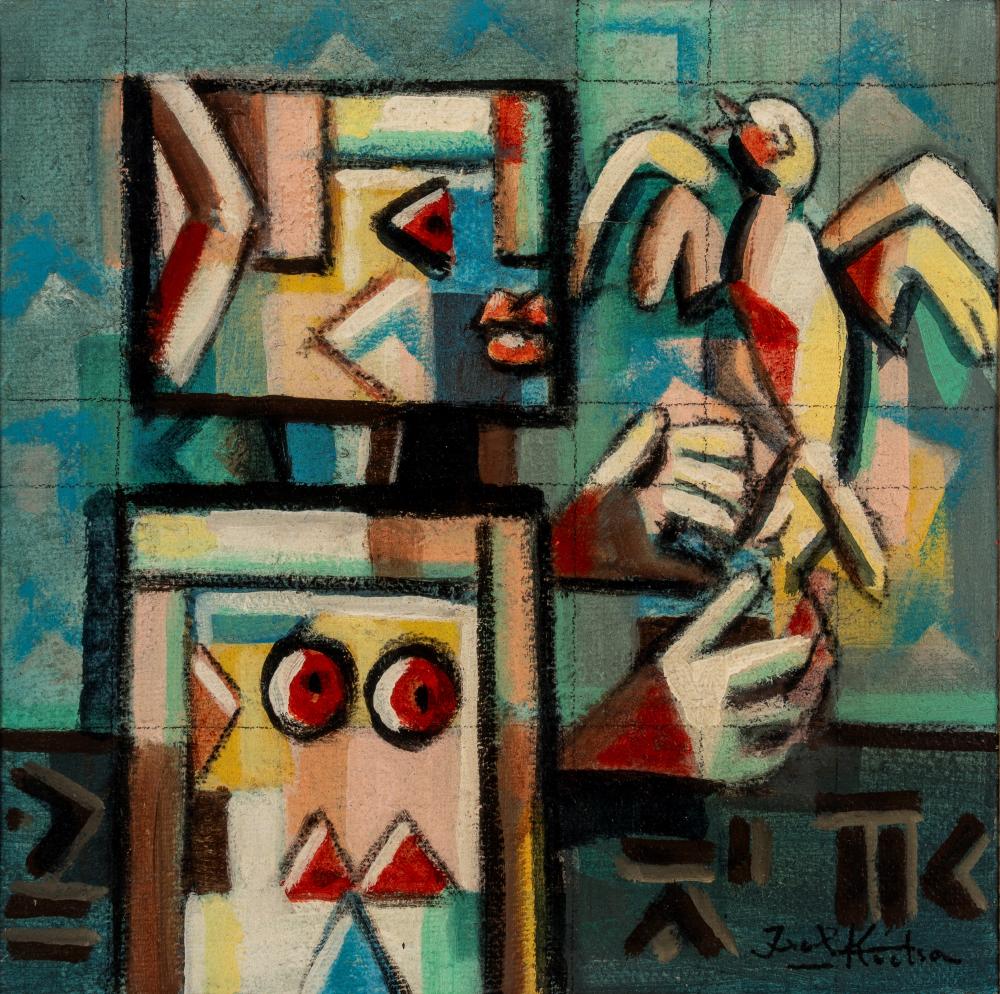 Ibrahim Kodra comparable auction result: ibrahim kodra albania 1918 milano 2006 untitled