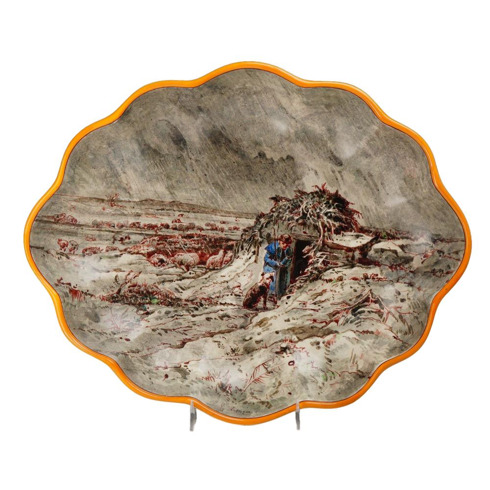 wedgwood creamware hand painted dish the shepherds christmas after duncan by emile lessore · Lion and Unicorn · 2026-07-12 Emile Aubert Lessore comparable auction result: wedgwood creamware hand painted dish the shepherds christmas after duncan by emile lessore