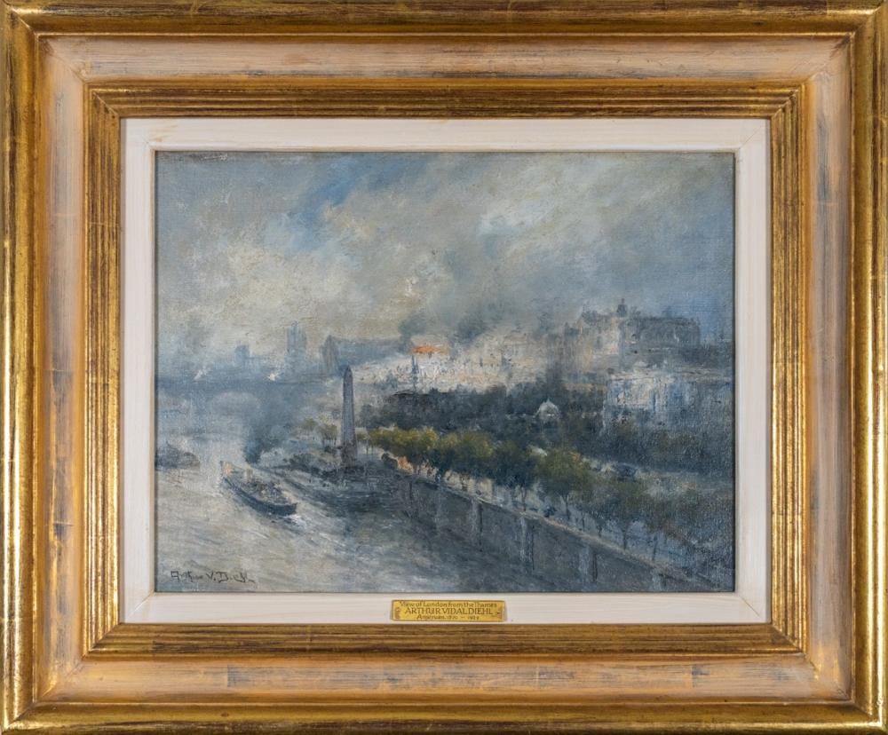 Arthur Vidal Diehl comparable auction result: arthur vidal diehl american 1870 1929 view of london from the thames