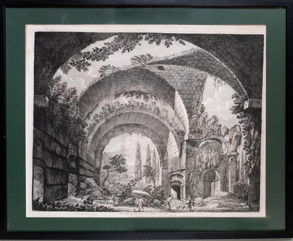 Luigi Rossini comparable auction result: luigi rossini italian 1790 1857 avanni di una gran saia termale in villa adriana vicino a tivoli
