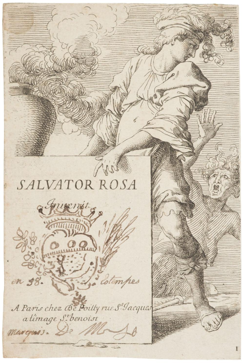 Jakob (1682) Roos comparable auction result: rosa salvator 1615 1673 figurine paris chez de poilly 1656 58 of 60 etchings