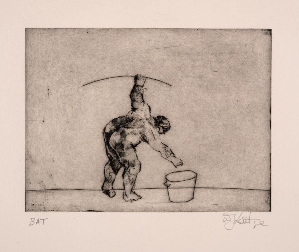 William Joseph Kentridge comparable auction result: william kentridge b 1955 untitled from the hmv set the artist bending