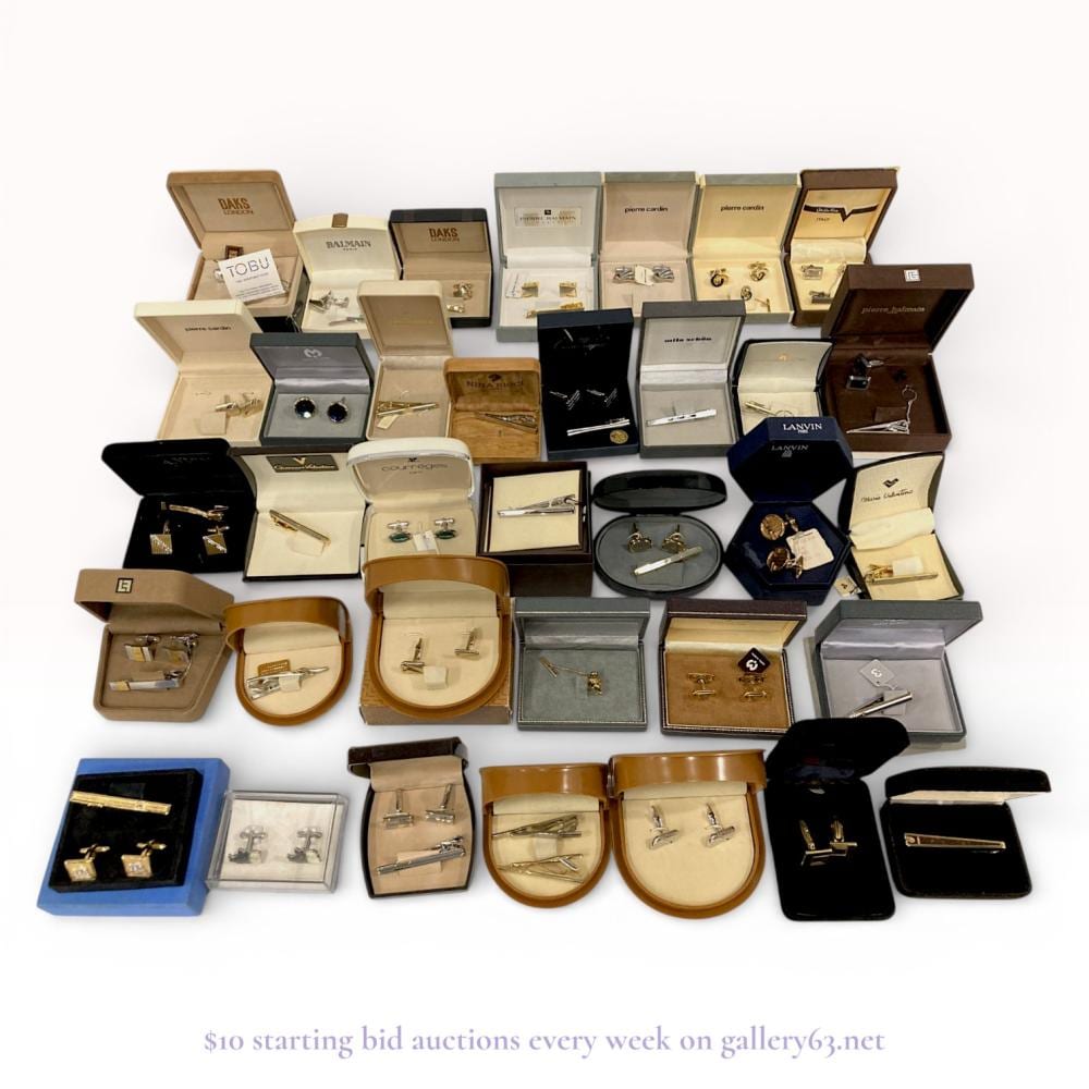 pierre cardin lancel balmain etc and designer men s accessory lot · Gallery 63 · 2026-07-08 Pierre Cardin comparable auction result: pierre cardin lancel balmain etc and designer men s accessory lot