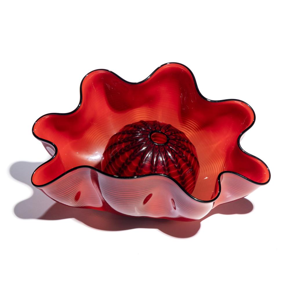 Dale Patrick Chihuly comparable auction result: dale chihuly american b 1941 red seaform set 1995