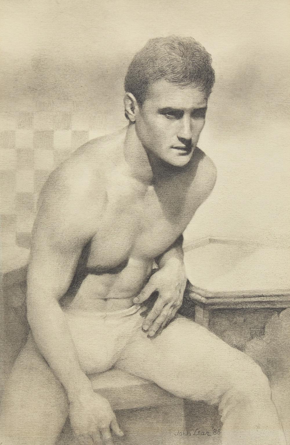 John B. Lear comparable auction result: john b lear american 1910 2008 drawing of j z 1988