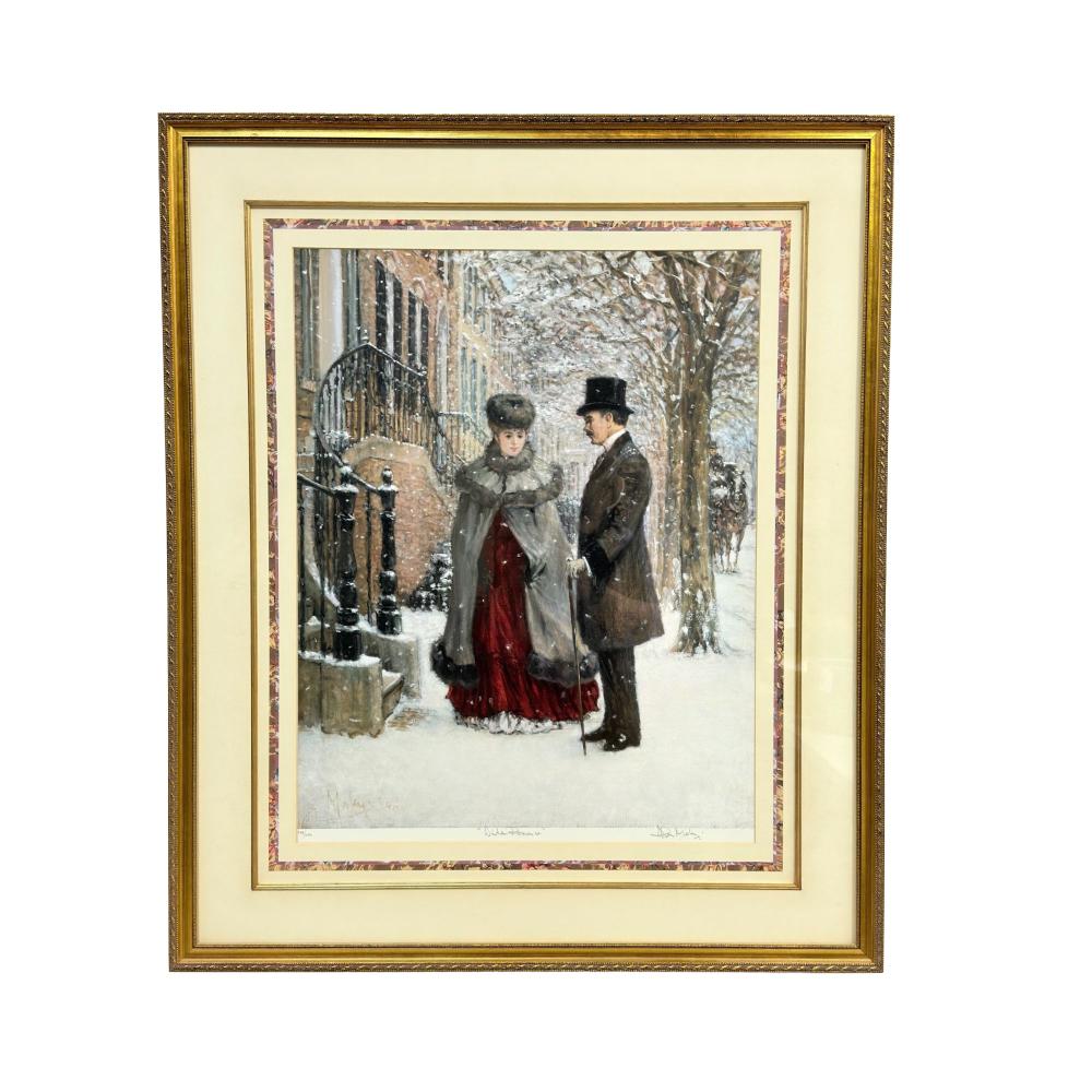 Alan Maley comparable auction result: alan maley english 1931 1995 limited edition lithograph print winter romance signed