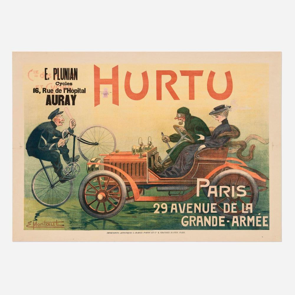 Ernest Montaut comparable auction result: ernest montaut hurtu vintage poster