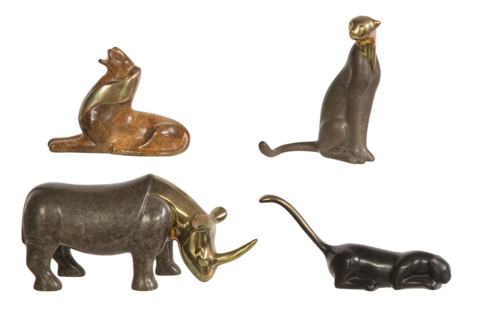 Loet Vanderveen comparable auction result: loet vanderveen dutch 1921 2015 parcel gilt bronze animal sculpture assortment