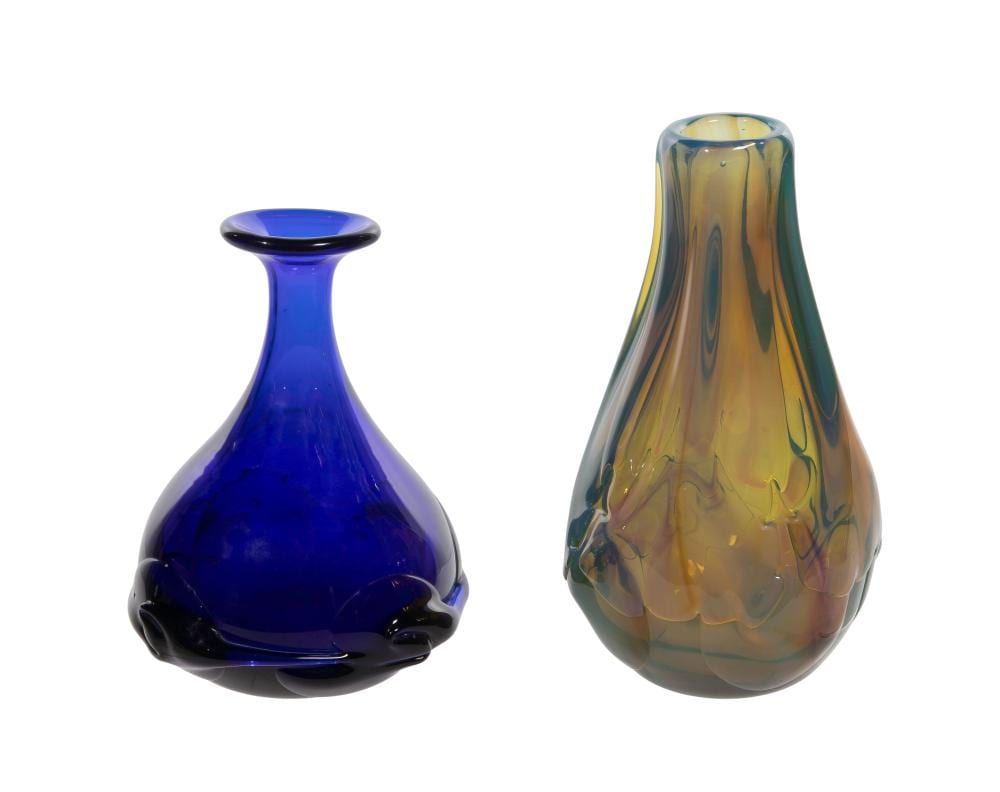 Dominick Labino comparable auction result: dominick labino american 1910 1987 art glass vases