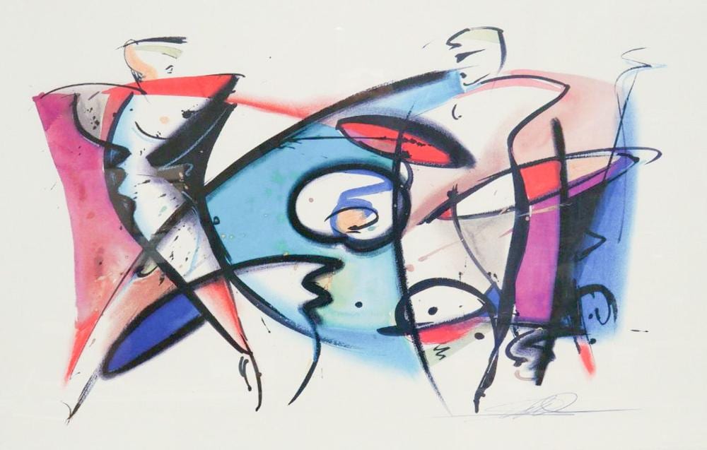 Alfred Gockel comparable auction result: alfred gockel german b 1952 large abstract print