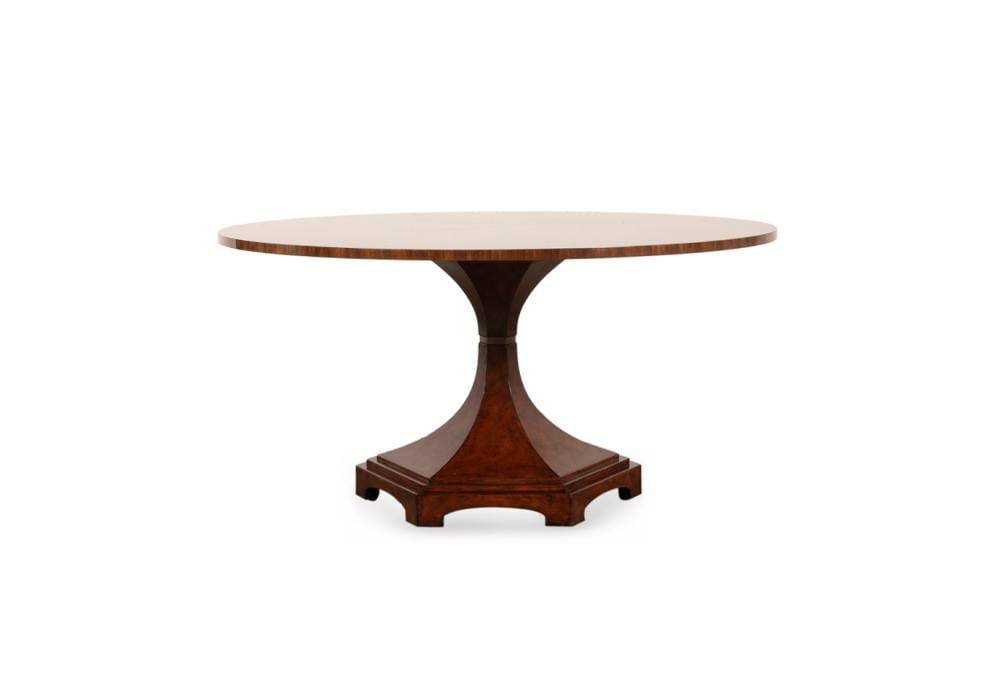 Theodore Alexander comparable auction result: theodore alexander style mahogany round pedestal dining table