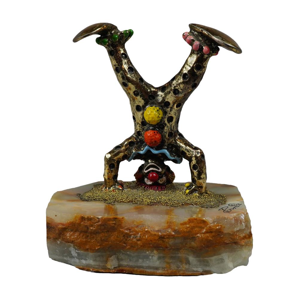 ron lee comparable auction result: ron lee signed gold plated handstand clown