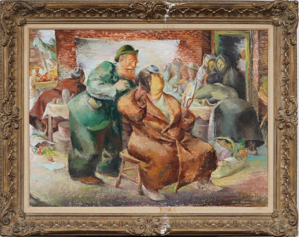 Iver Rose comparable auction result: iver rose 1899 1972 vintage american new york hat maker large framed original oil painting