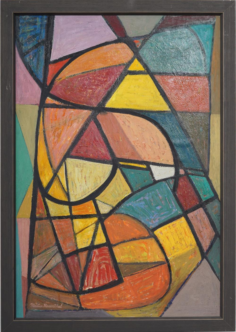 Martin Rosenthal comparable auction result: martin rosenthal 1899 1974 vintage american signed abstract expressionist large oil painting