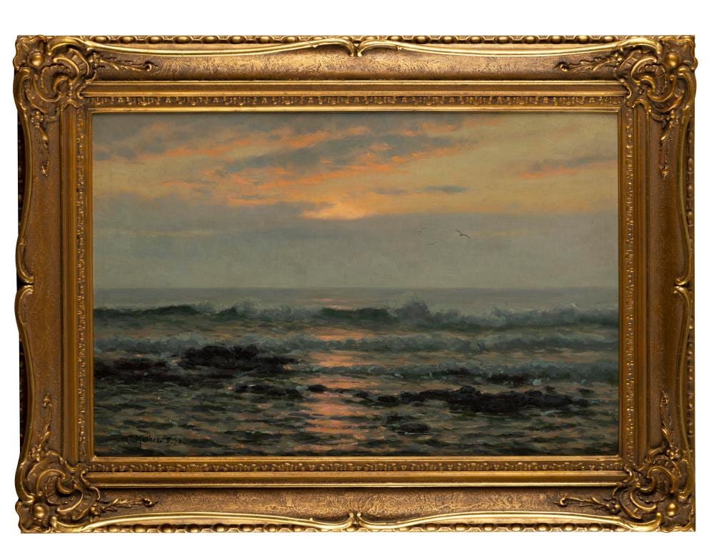 John Mather comparable auction result: john mather 1848 1916 evening light 1898