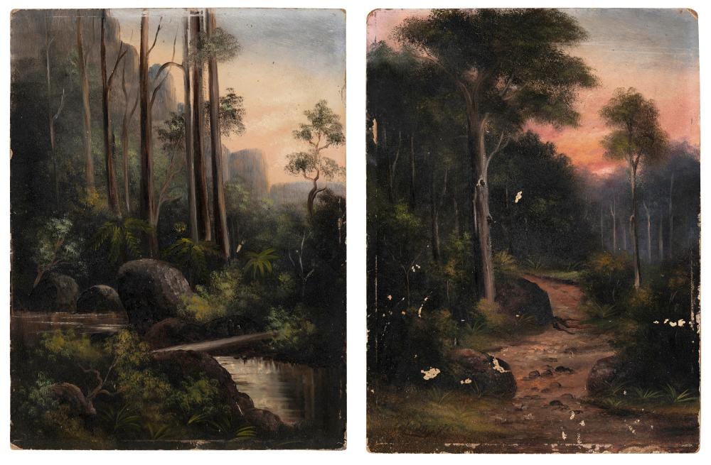 Charles Francis Voysey comparable auction result: charles chas young working 1884 1918 landscapes