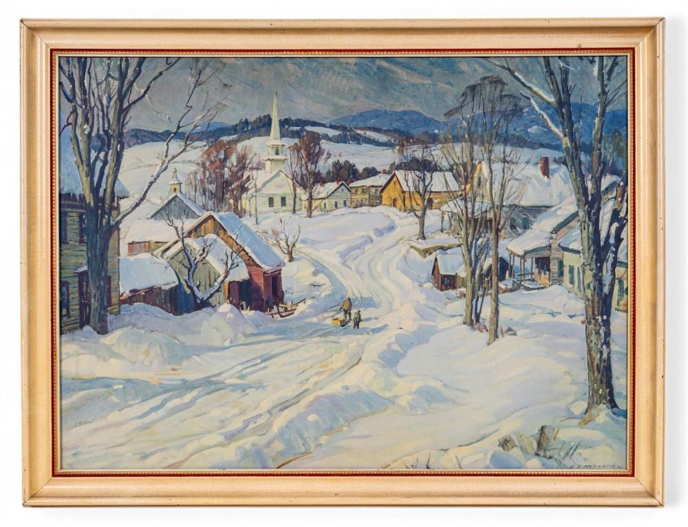 Aldro Thompson Hibbard comparable auction result: aldro t hibbard afternoon in december print