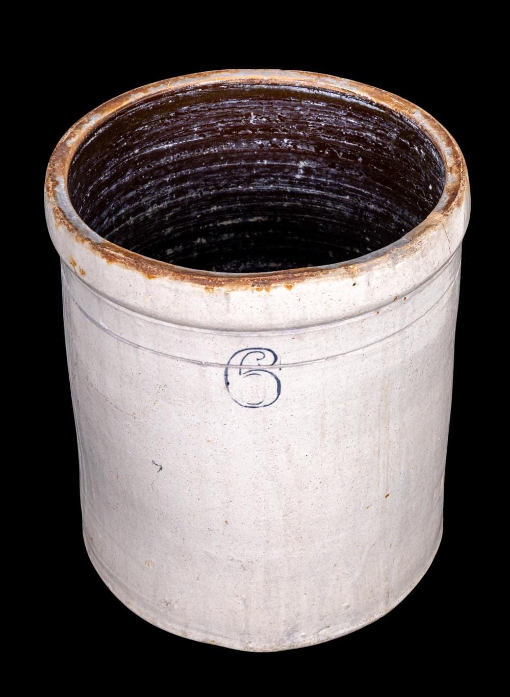 Antique Stoneware 6 Gallon Crock sold by Keystone Auctions LLC, lot 100 — auction record photograph