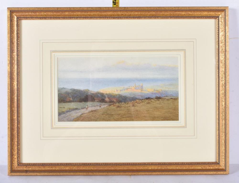 Helen Allingham comparable auction result: helen allingham 1848 1926 a framed watercolour of the church and abbey at whitby 11 5 cm x 21 5 frame 30cm x 39cm