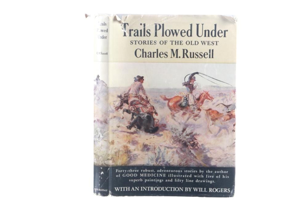 Charles Russell comparable auction result: 1st ed trails plowed under charles russell 1927